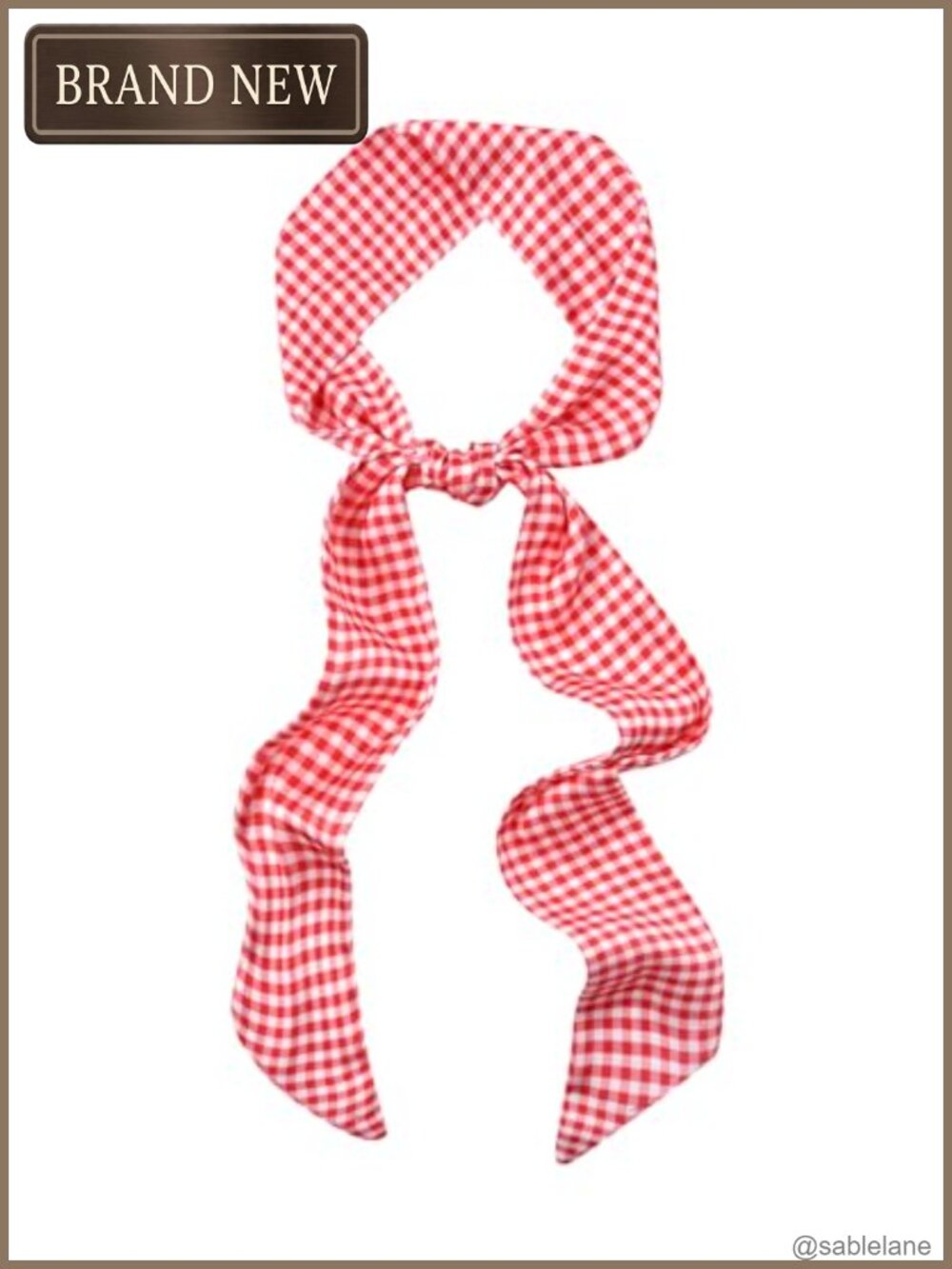 Silk Feel Polyester Skinny Scarf Neck Bow Tie Hairband Purse Accessory